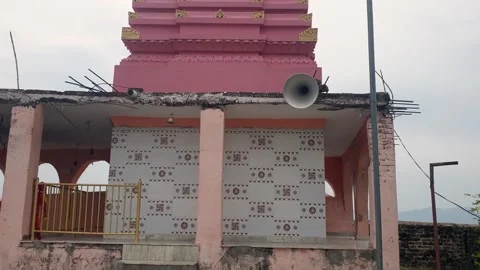 Hindu temple in a hilly area Stock Footage 309756768