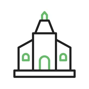 Hindu Temple icon vector image. Stock Illustration