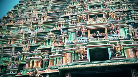 Hindu temple in India. Stock Footage 60588572