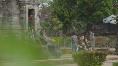 Hindu temple in Indonesia Video stock 129349052
