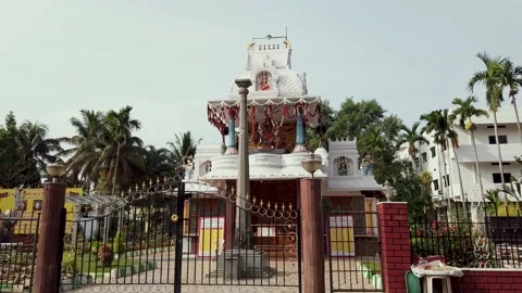 An Hindu temple locked up during the Curfew for pandemic corona in India. Stock Footage 154257558