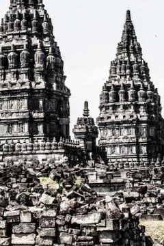 Hindu temple prambanan. indonesia, java, yogyakarta Stock Photos