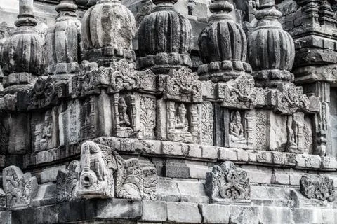 Hindu temple prambanan. indonesia, java, yogyakarta Stock Photos