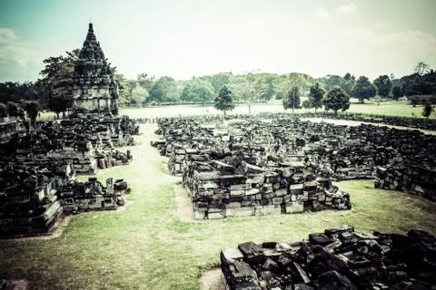 Hindu temple prambanan. indonesia, java, yogyakarta Stock Photos
