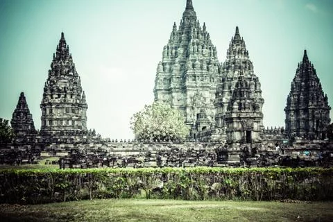 Hindu temple prambanan. indonesia, java, yogyakarta 스톡 사진
