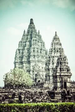 Hindu temple prambanan. indonesia, java, yogyakarta Stock Photos