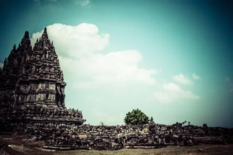 Hindu temple prambanan. indonesia, java, yogyakarta Stock Photos