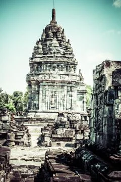 Hindu temple prambanan. indonesia, java, yogyakarta Stock Photos