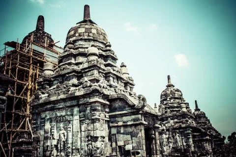 Hindu temple prambanan. indonesia, java, yogyakarta Stock Photos