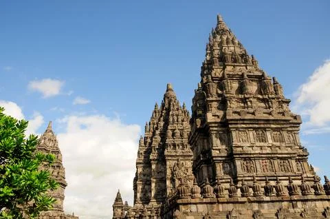 Hindu temple of Prambanan on the island of Java, Indonesia Fotos de archivo