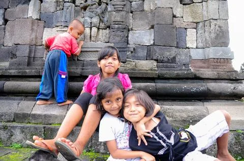 Hindu temple of Prambanan on the island of Java, Indonesia Fotos de archivo