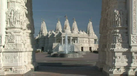 Hindu Temple Tilt Stock Footage 279680