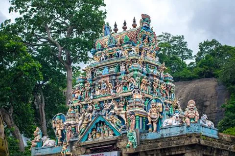 Hindu temple tower Stock Photos