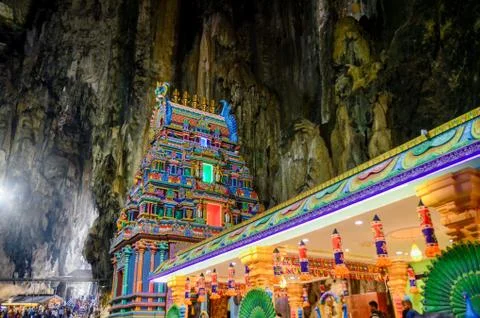 Hindu Temples In Batu Caves, Kuala Lumpur Stock Photos