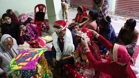 Hindu wedding ceremony 库存影片 87102383