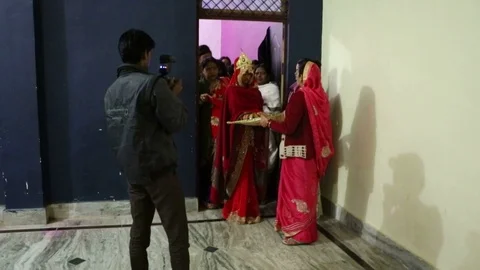 Hindu wedding ceremony 库存影片 87102888