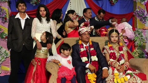 Hindu wedding ceremony 库存影片 87103132