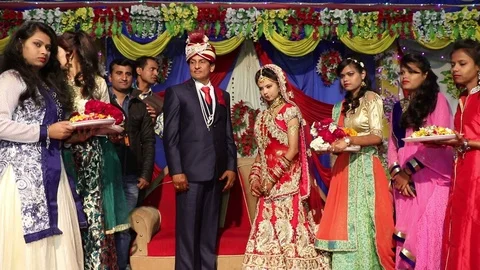 Hindu wedding ceremony 库存影片 87103504