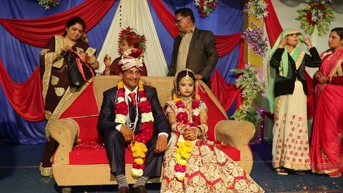 Hindu wedding ceremony 스톡 동영상 87104076
