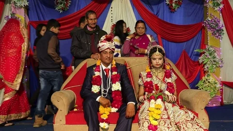 Hindu wedding ceremony 스톡 동영상 87104403