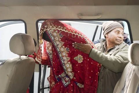 Hindu wedding function bidaai Uttar Pradesh India Asia Copyright: xArunxMi... Foto stock