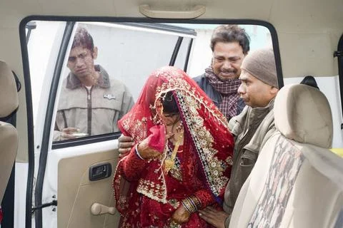 Hindu wedding function vidaai Uttar Pradesh India Asia Copyright: xArunxMi... Foto stock