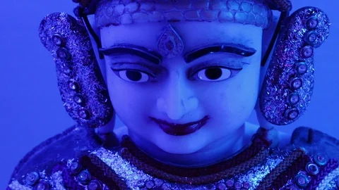 Hinduism. Face Idol Close Up. Stock Footage 107390337
