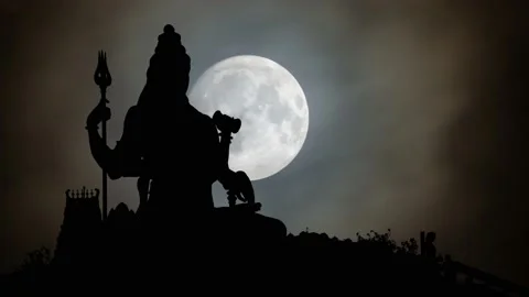 Hinduism: Lord Shiva God in Silhouette, ... | Stock Video | Pond5