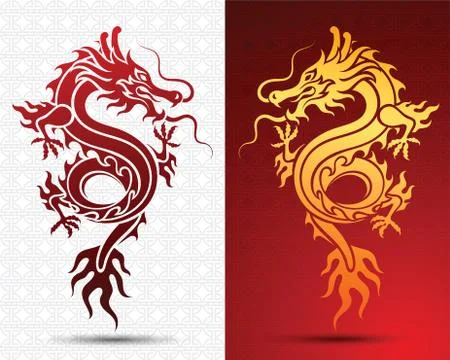 Hinese Dragon Illustrazione stock