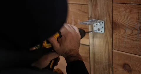 Hinge Fitting: Meticulous Craftsmanship Stock Footage 327757004