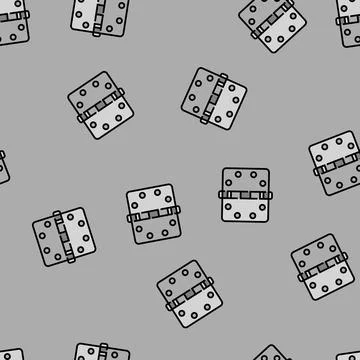 Hinge hardware furniture fitting vector seamless pattern Illustrazione stock