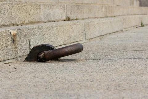 Hinge for mooring lines. Stock Photos