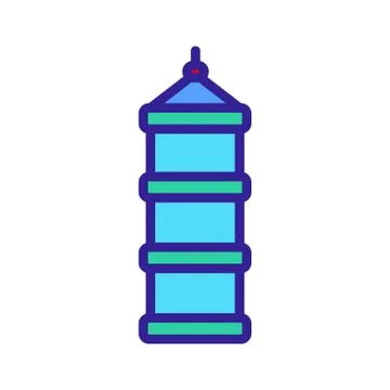 Hinged ladder rope icon vector outline illustration Stock Illustration