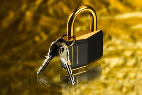 Hinged lock Stock Photos