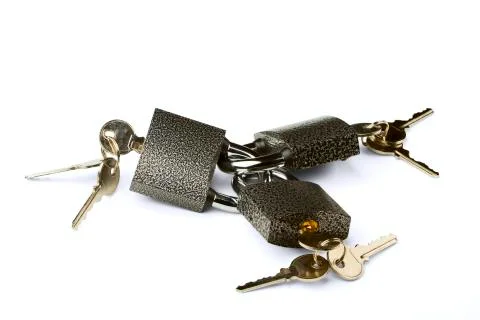 Hinged locks Stock Photos