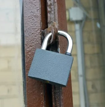 Hinged mechanical lock Stock Photos