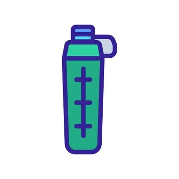 Hinged shaker with volume meter icon vector outline illustration Stock Illustration