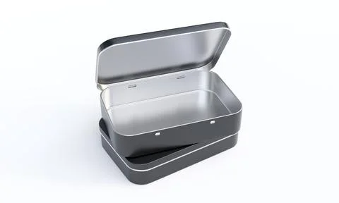 Hinged Tin Boxes Stock Illustration