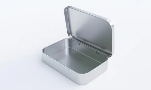 Hinged Tin Boxes Stock Illustration