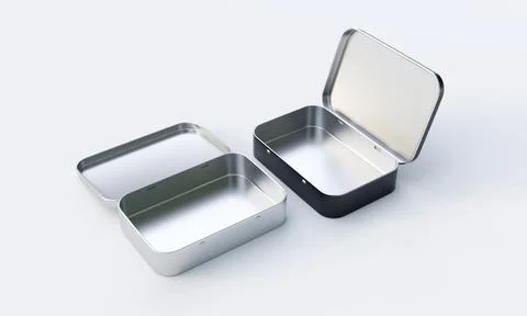 Hinged Tin Boxes Stock Illustration