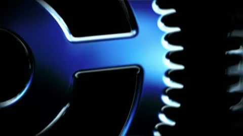 Hinges are spinning, pushing away one from the other in perfect coordination Stock Footage 12727349