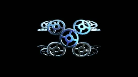 Hinges spin in space Video stock 12727324