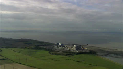 Hinkley Point De-Commissioned Nuclear Power Station Stock Footage 65200906
