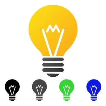 Hint Bulb Flat Gradient Icon Stock Illustration