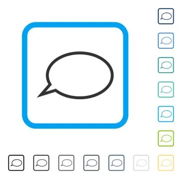 Hint Cloud Framed Vector Icon イラスト素材