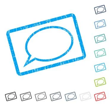 Hint Cloud Icon Rubber Watermark Stock Illustration