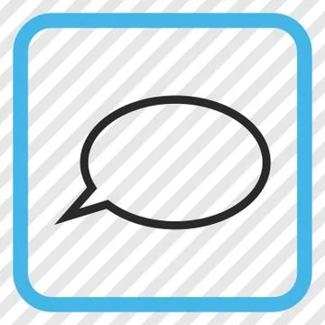 Hint Cloud Vector Icon In a Frame 스톡 일러스트