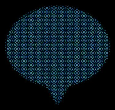 Hint Composition Icon of Halftone Circles Illustrazione stock