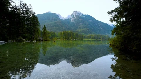 Hintersee, Bavaria refelection Stockbeeldmateriaal 128977390