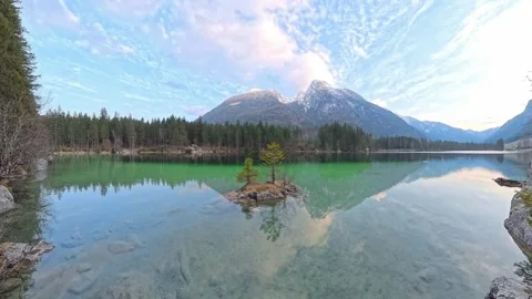 Hintersee, Germany - Mountain Lake and Alpine Forest Reflection Vídeos de archivo 345607930